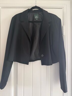 Cropped Black Blazer Jacket - Wild Fable